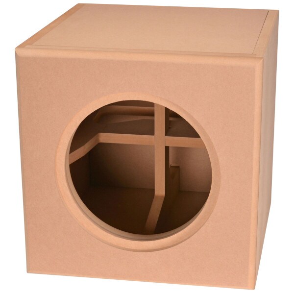 Main product image for Knock-Down MDF 1.5 ft³ Subwoofer Cabinet for 10" Subwoofers300-7080